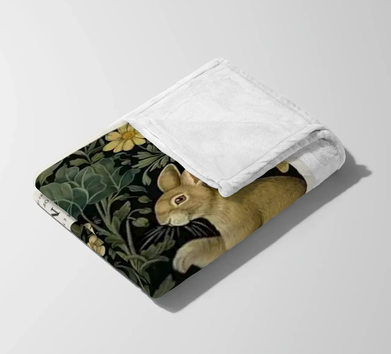 due conigli nei cespugli william morris coperta in pile da komo store