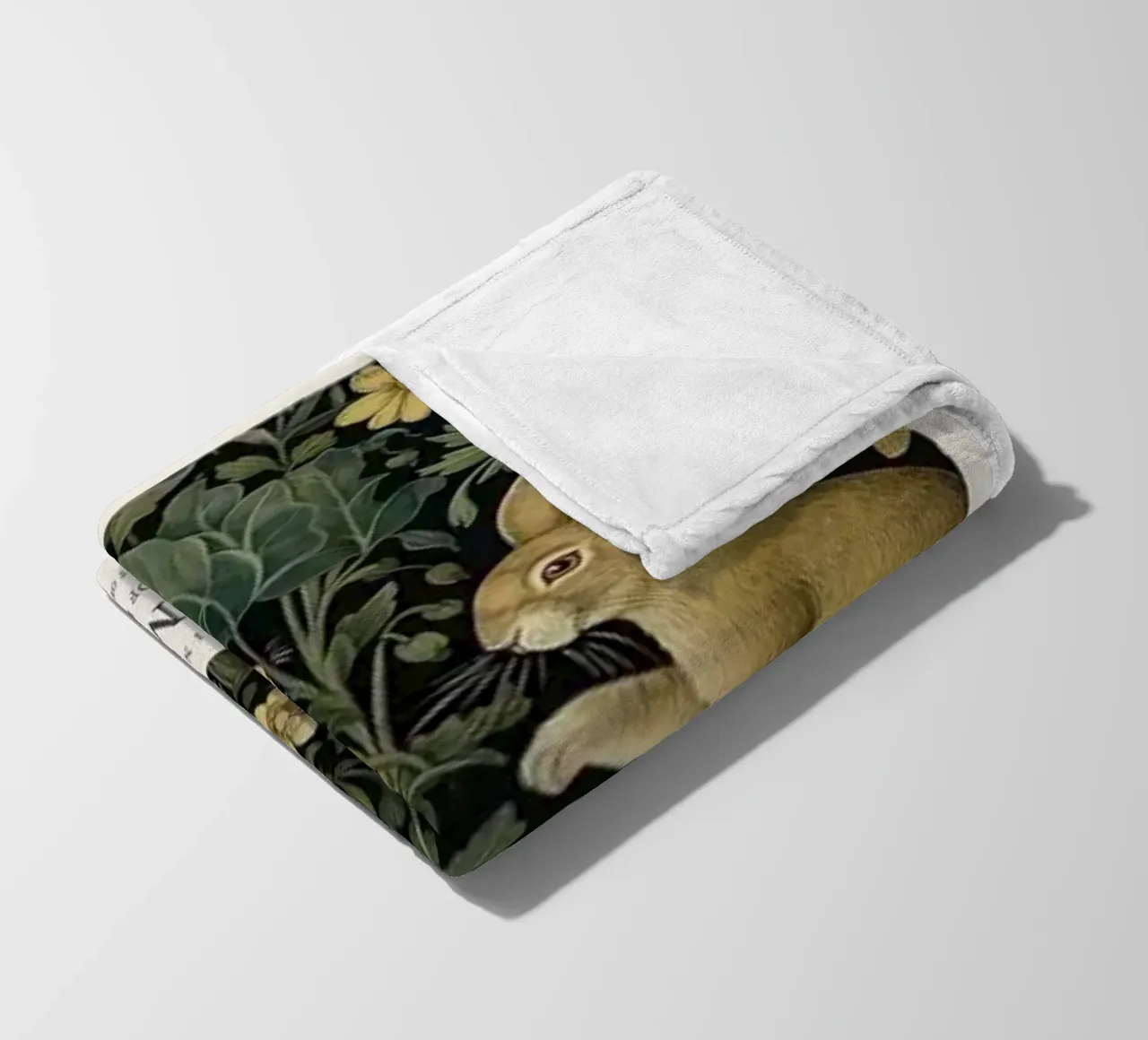 due conigli nei cespugli william morris coperta in pile da komo store