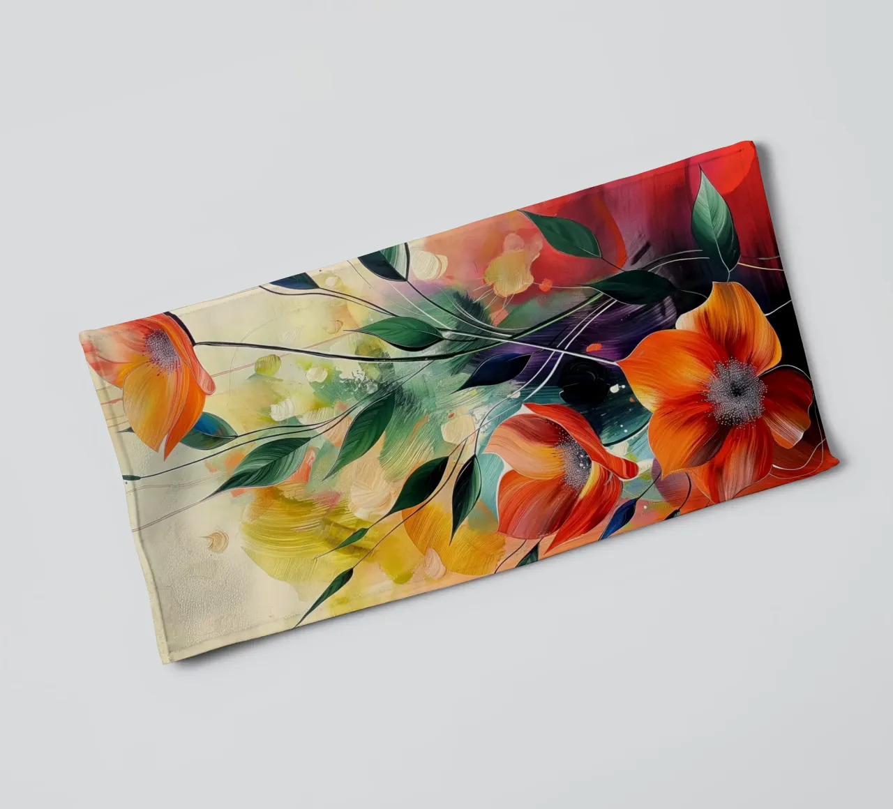 Fiori astratti asciugamano da bagno da Imagine