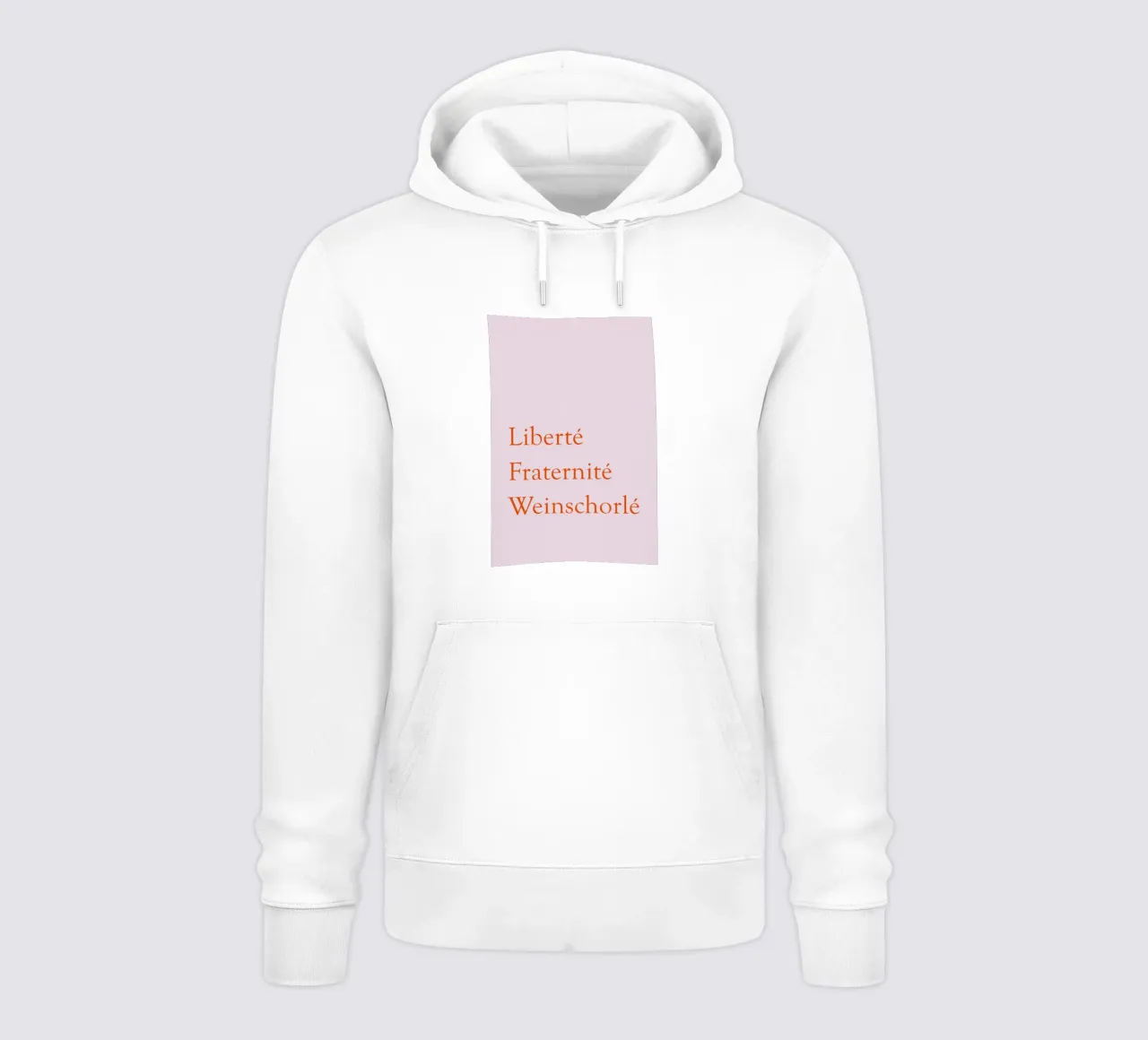 Liberté, Fraternité, Weinschorlé felpa con cappuccio da Typo Designs