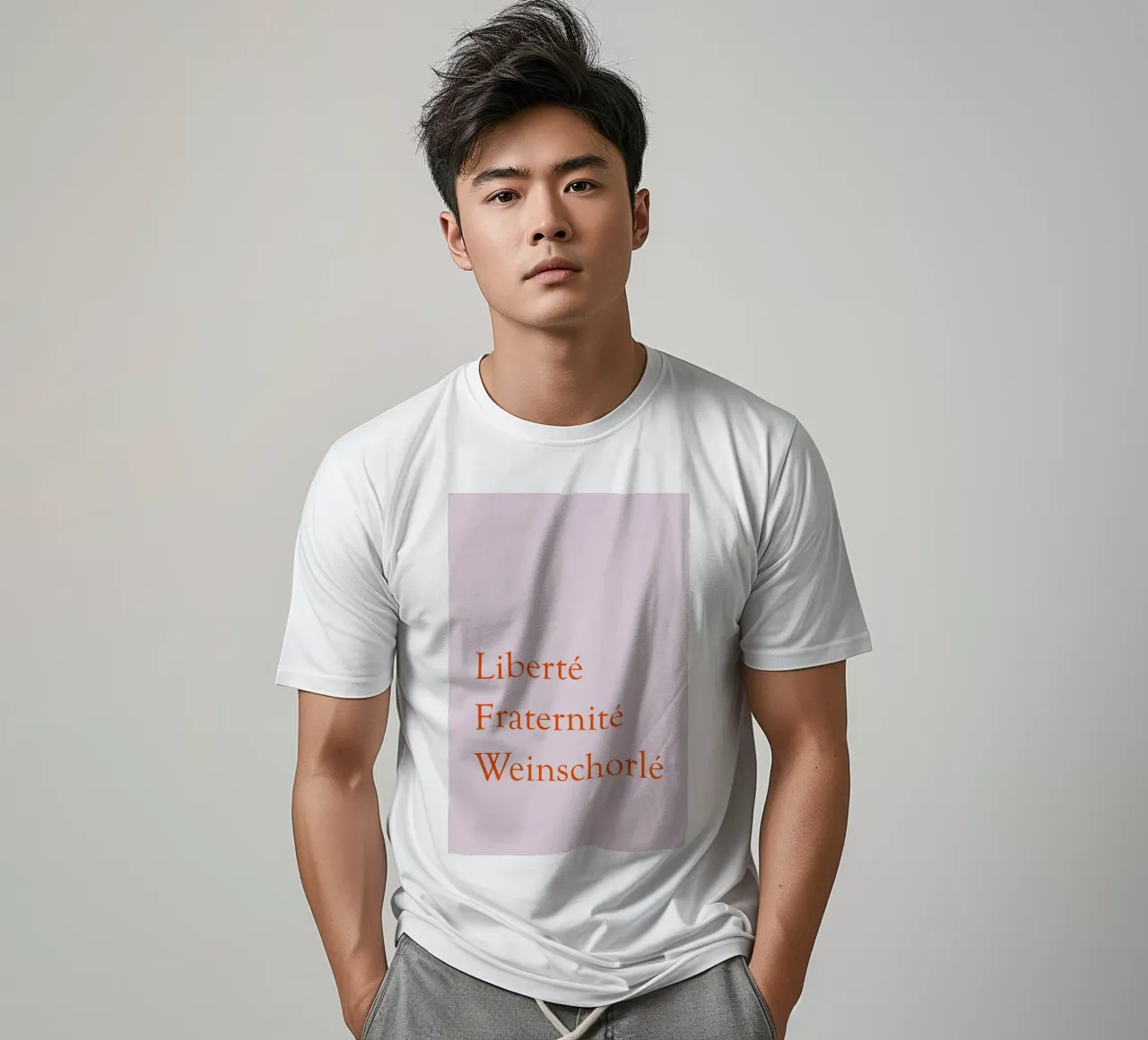 Liberté, Fraternité, Weinschorlé t-shirt by Typo Designs