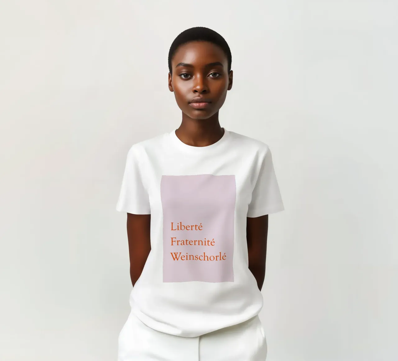Liberté, Fraternité, Weinschorlé t-shirt by Typo Designs