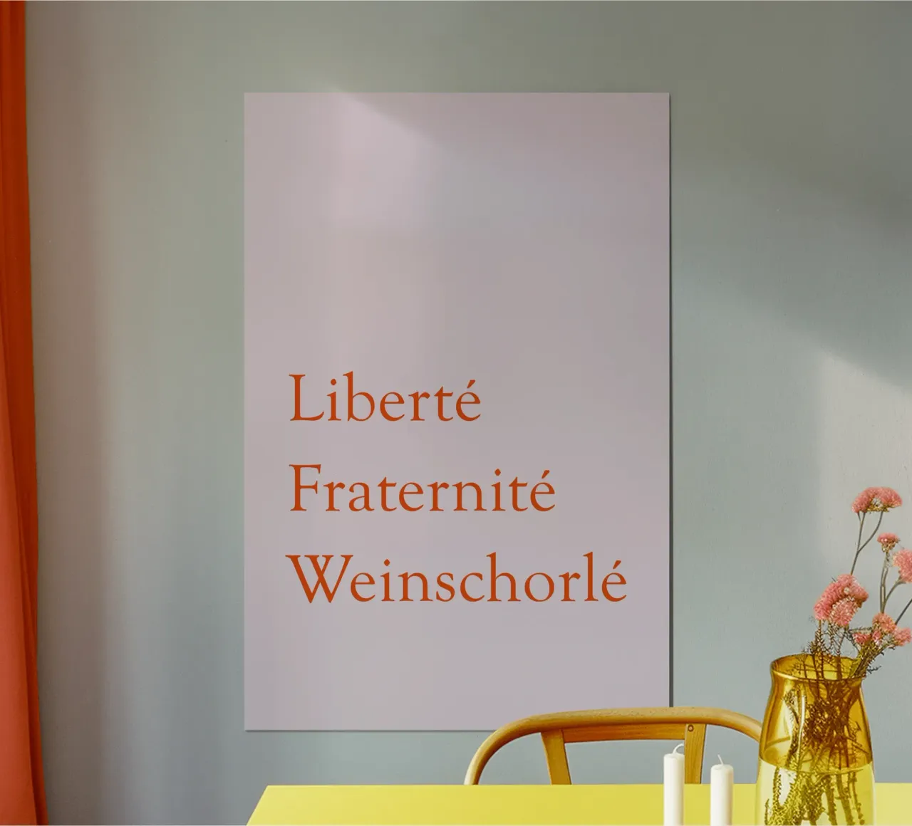 Liberté, Fraternité, Weinschorlé hahnemühle by Typo Designs