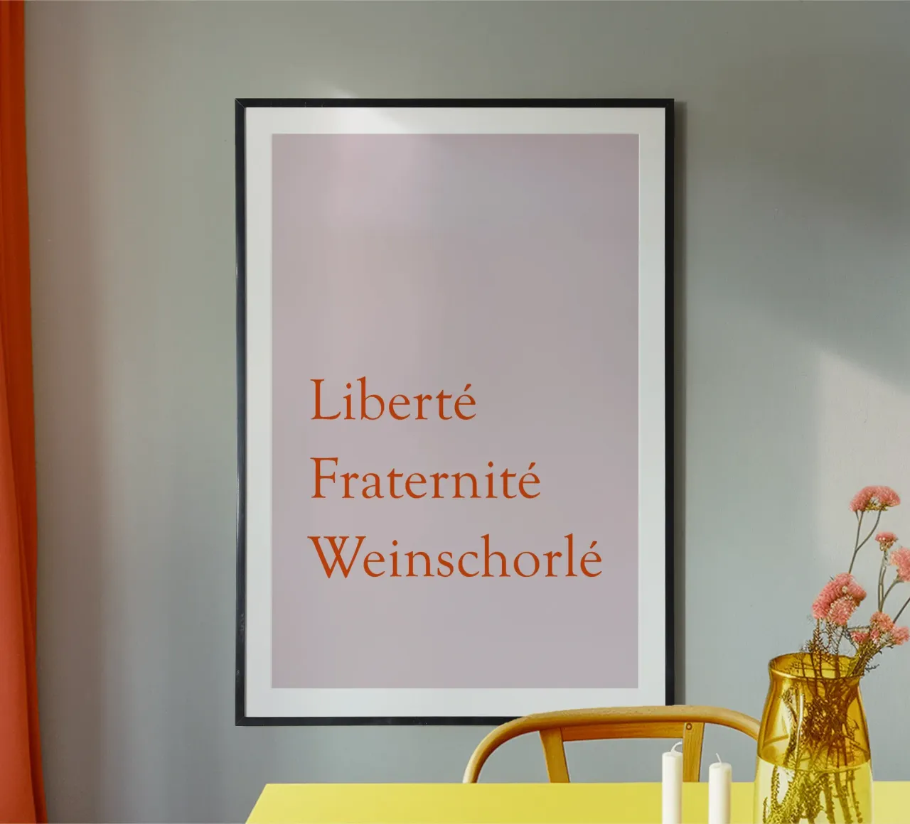 Liberté, Fraternité, Weinschorlé hahnemühle by Typo Designs