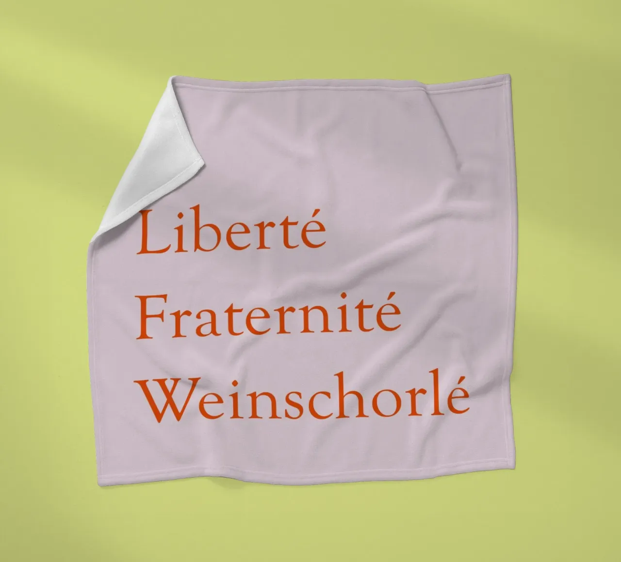 Liberté, Fraternité, Weinschorlé fleece blanket by Typo Designs