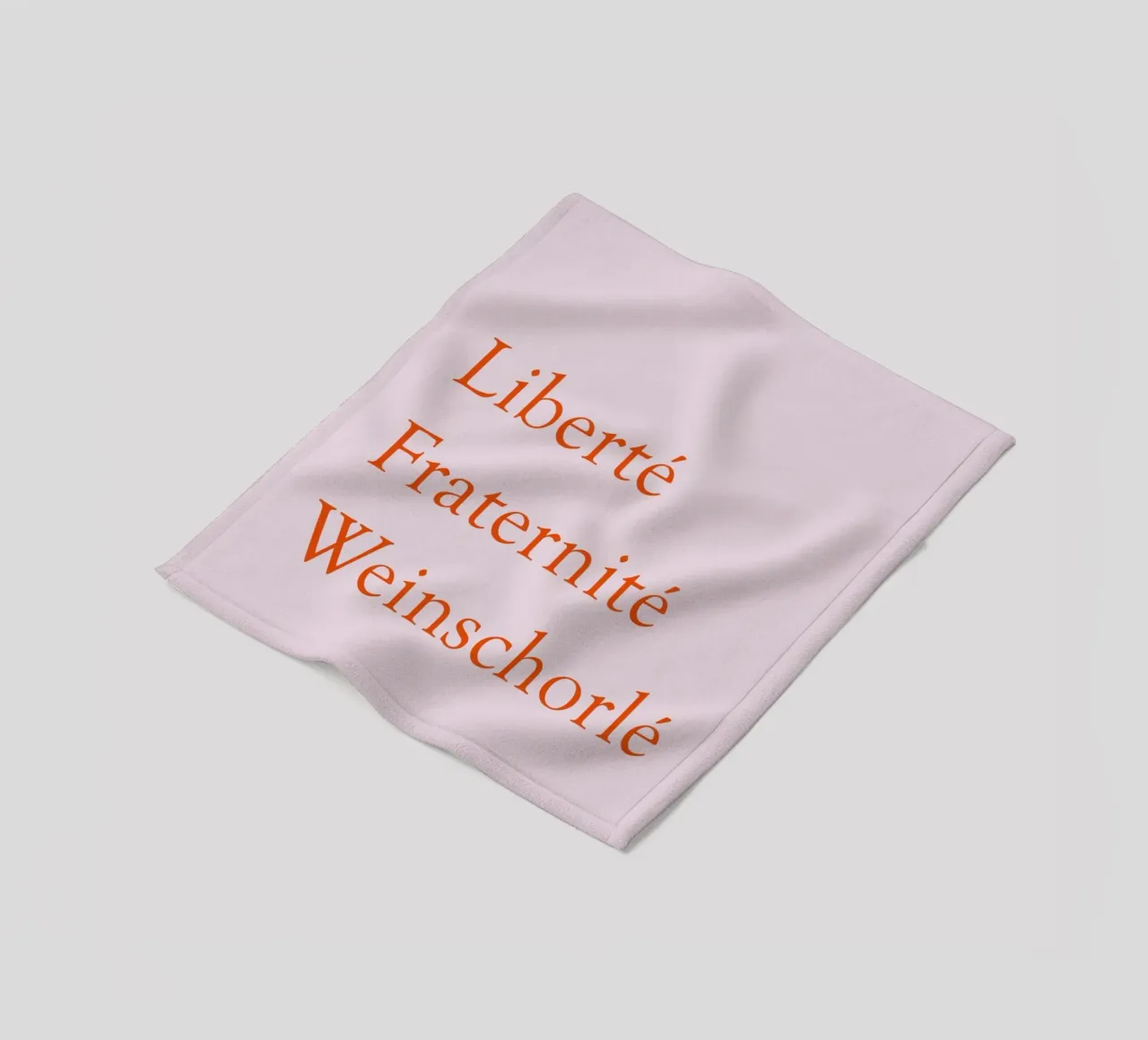 Liberté, Fraternité, Weinschorlé fleece blanket by Typo Designs