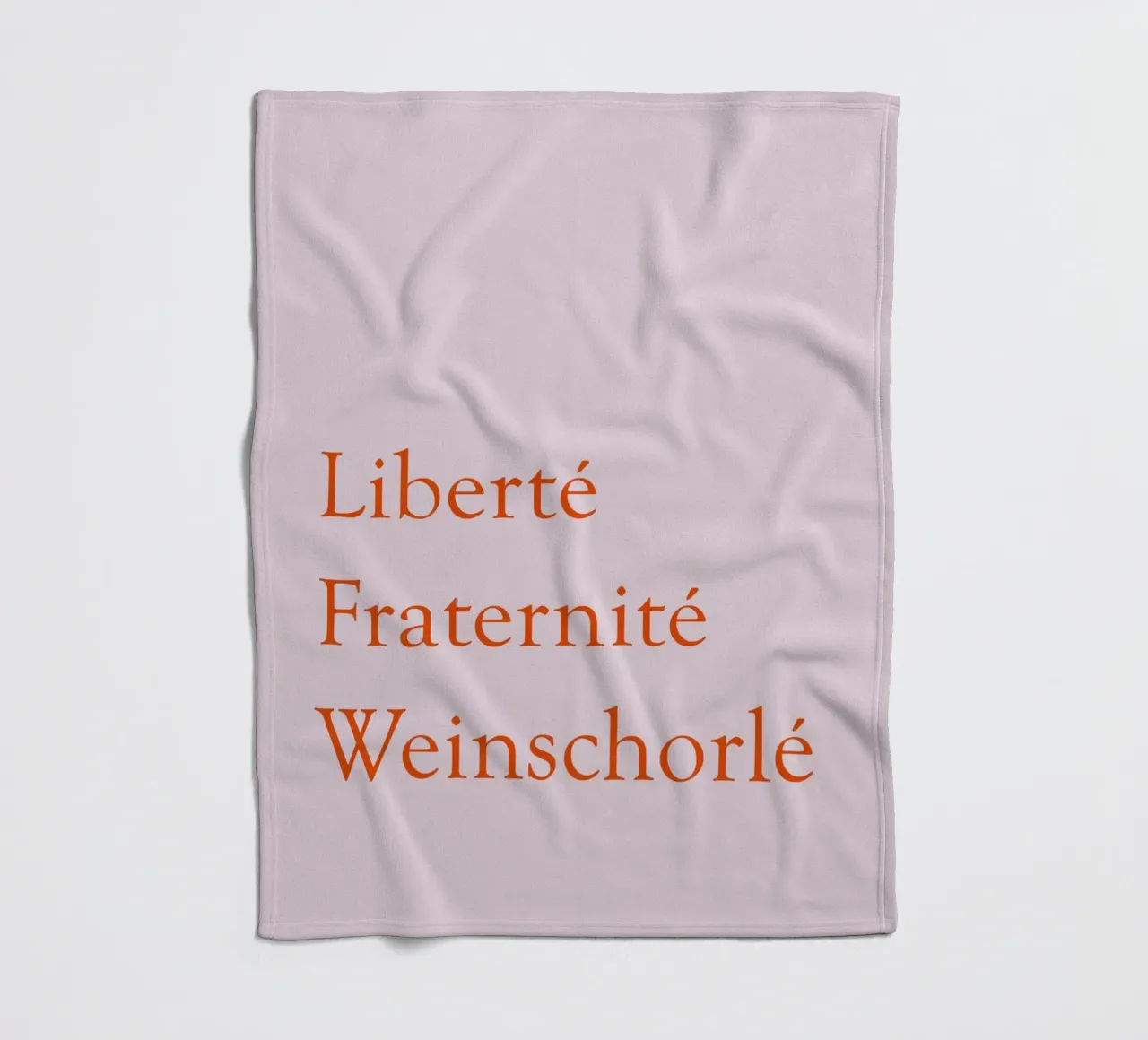 Liberté, Fraternité, Weinschorlé fleece blanket by Typo Designs
