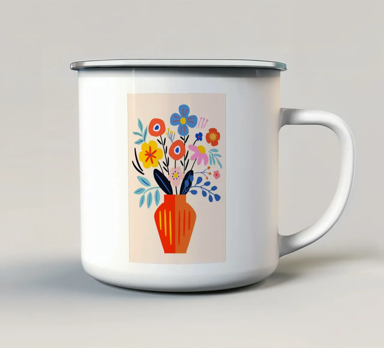 Bouquet of flowers tazza in smalto da LisaArtes