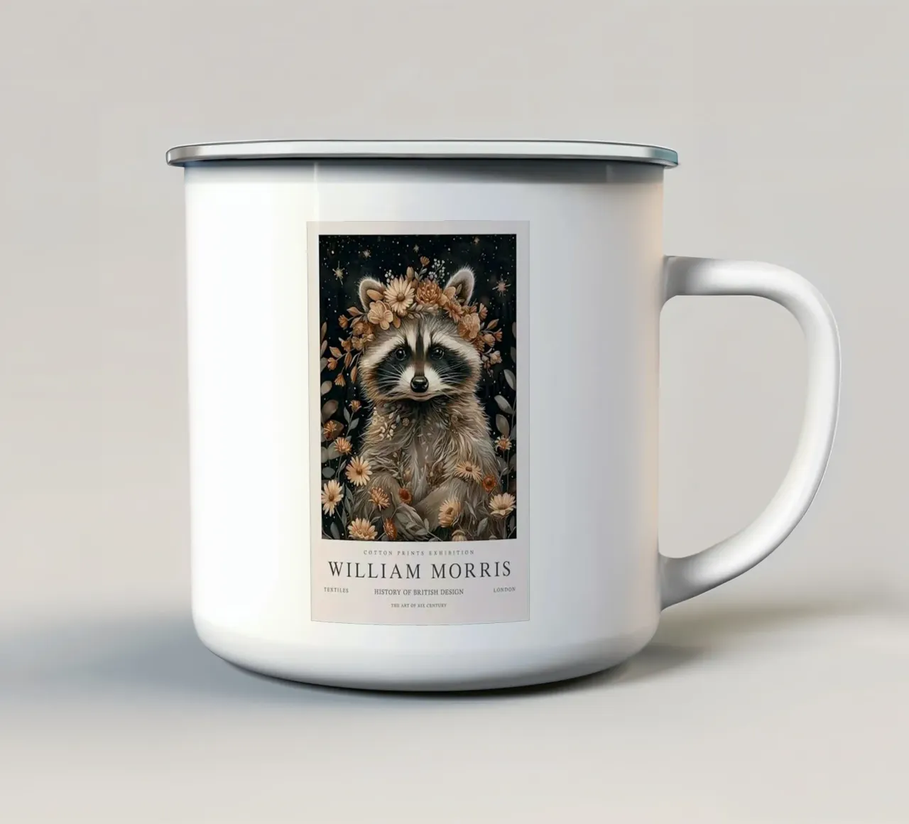 faccia di procione william morris tazza in smalto da komo store