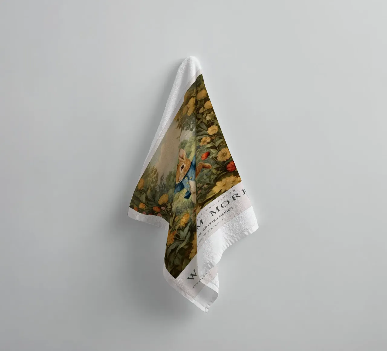 konijn in een net pak william morris badhanddoek van komo store