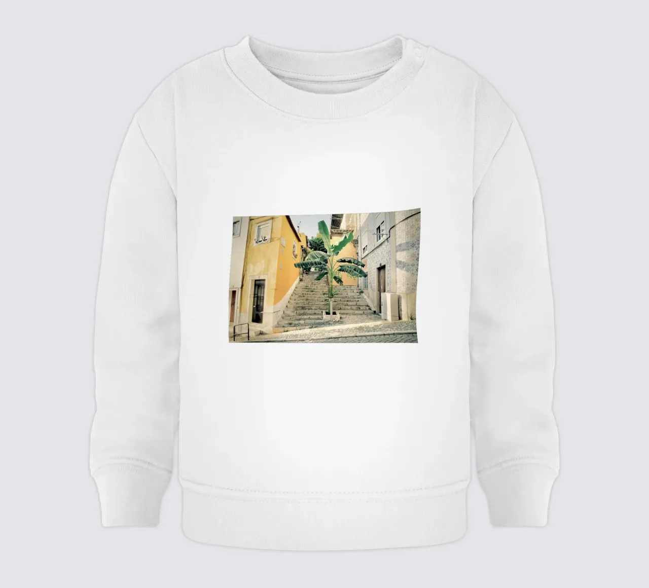 Albero delle palme - Via Lisbona felpa neonato da KISSA STUDIO