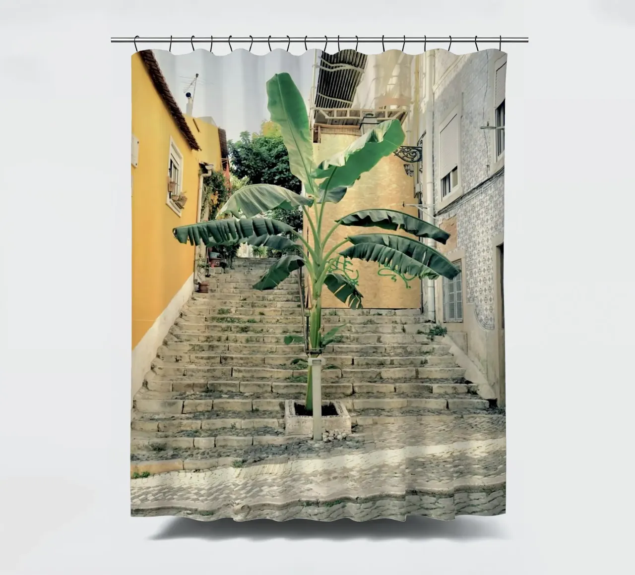 Albero delle palme - Via Lisbona tenda da doccia da KISSA STUDIO