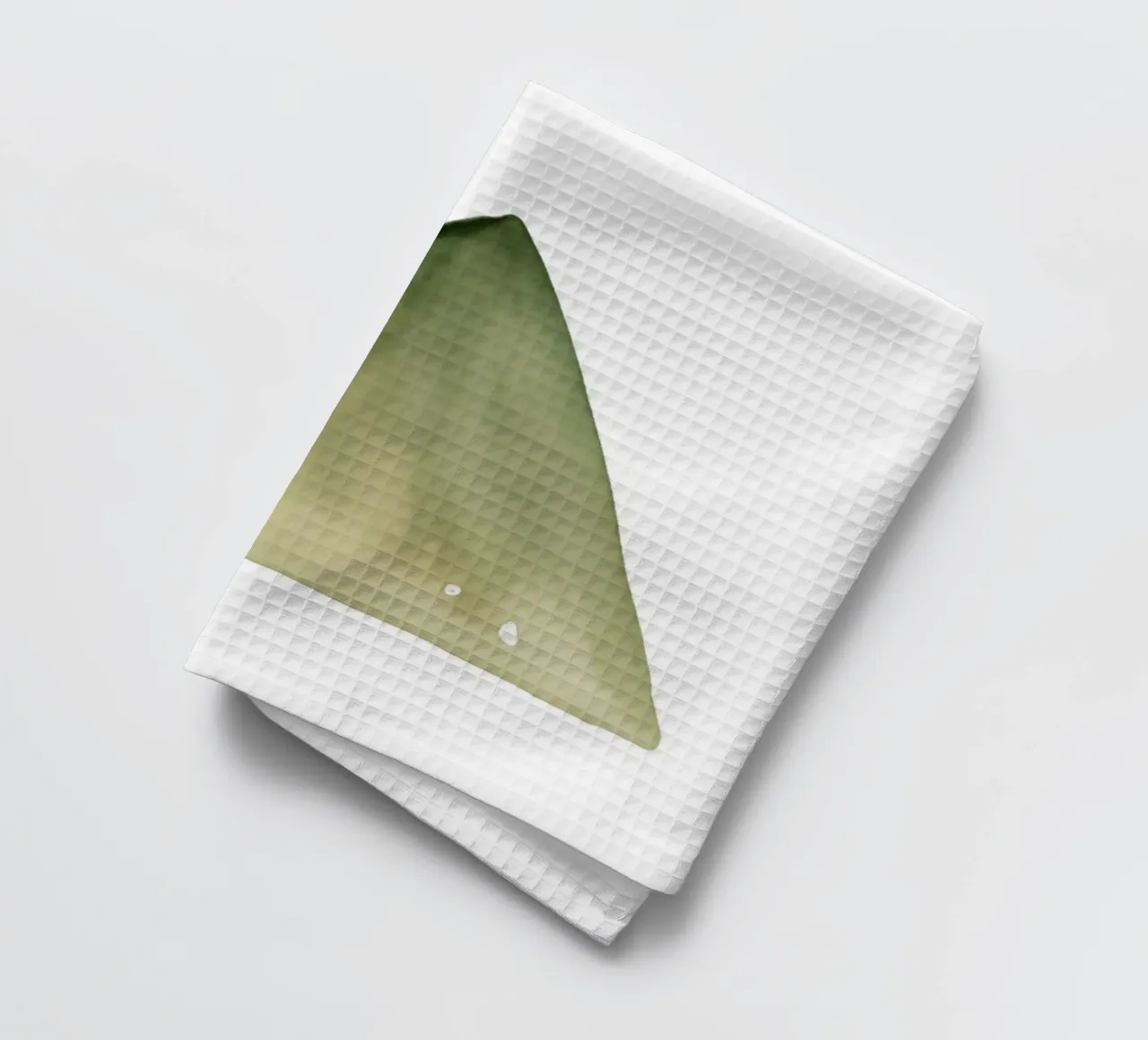 Aquarelle abstraite triangle vert - Art mural minimaliste torchon de ClubArt