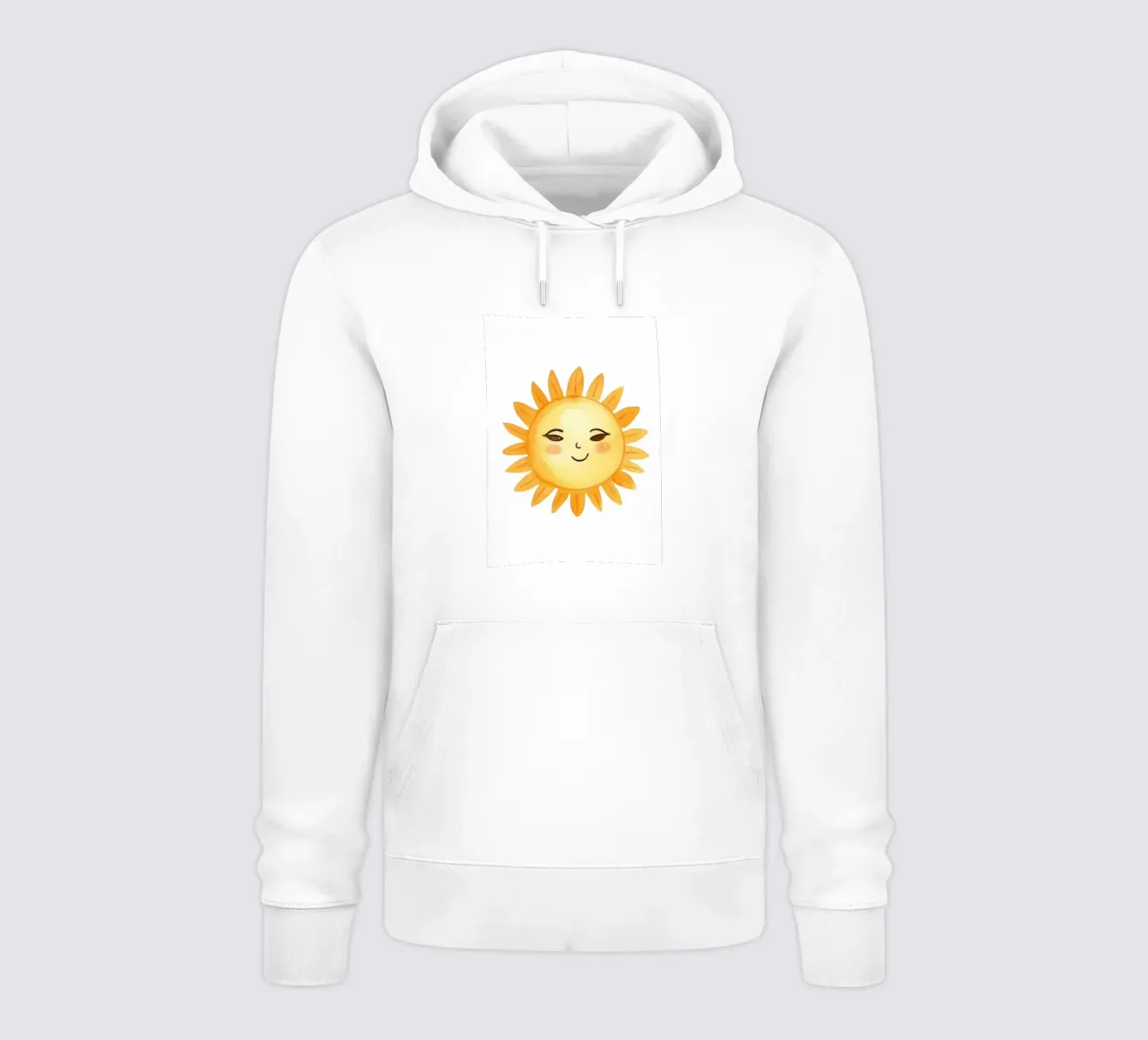 Stampa acquerellata del sole sorridente - Decorazione bohémien per la camera dei bambini felpa con cappuccio da ClubArt
