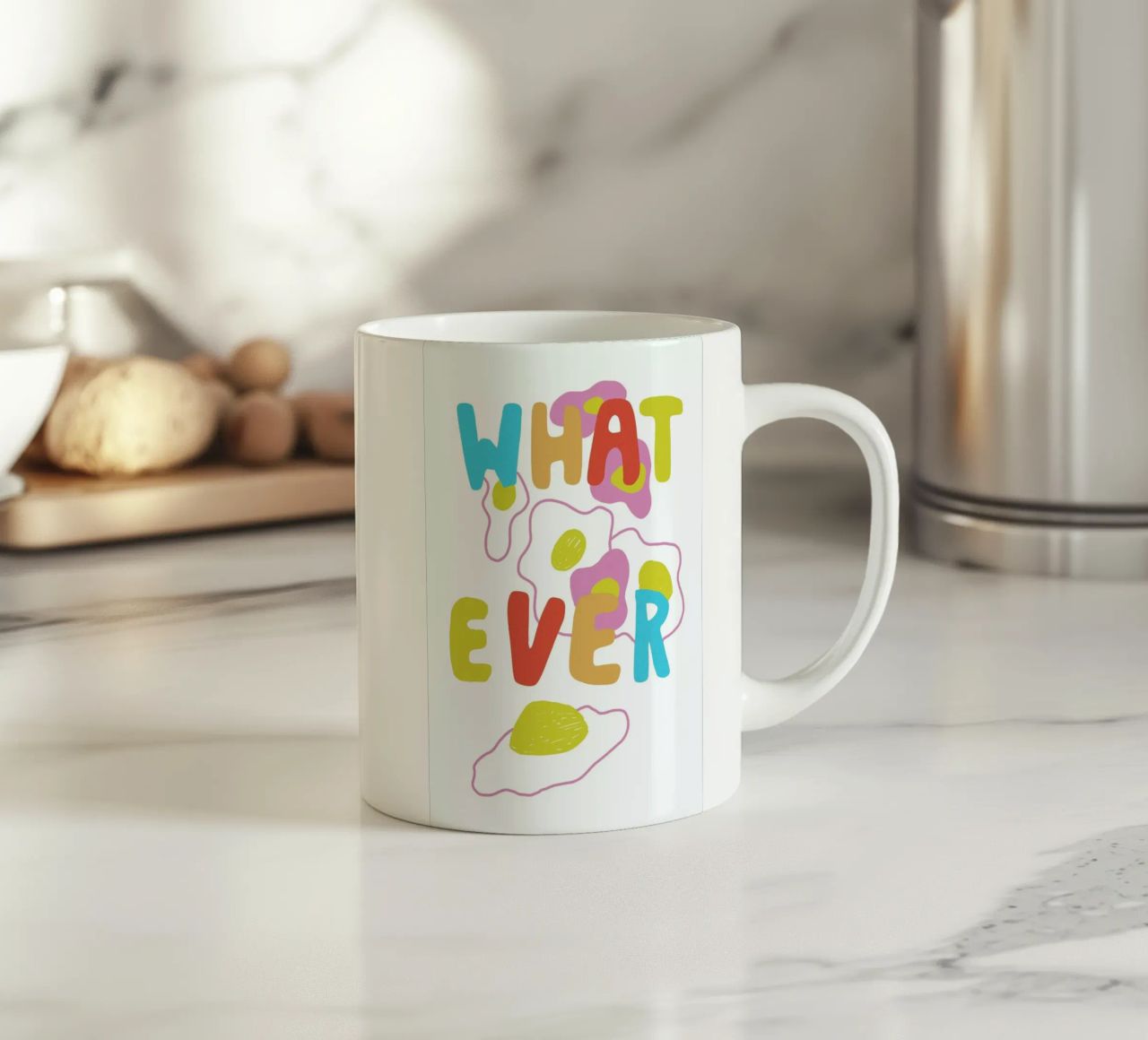 What Ever Eggs Color Pop Food tazza in ceramica da Vasare Nar