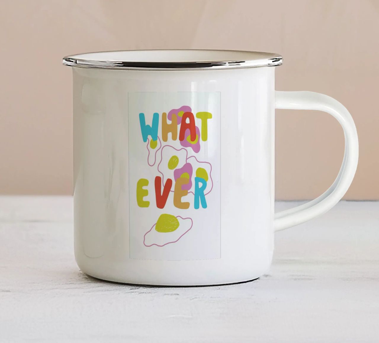 What Ever Eggs Color Pop Food tazza in smalto da Vasare Nar