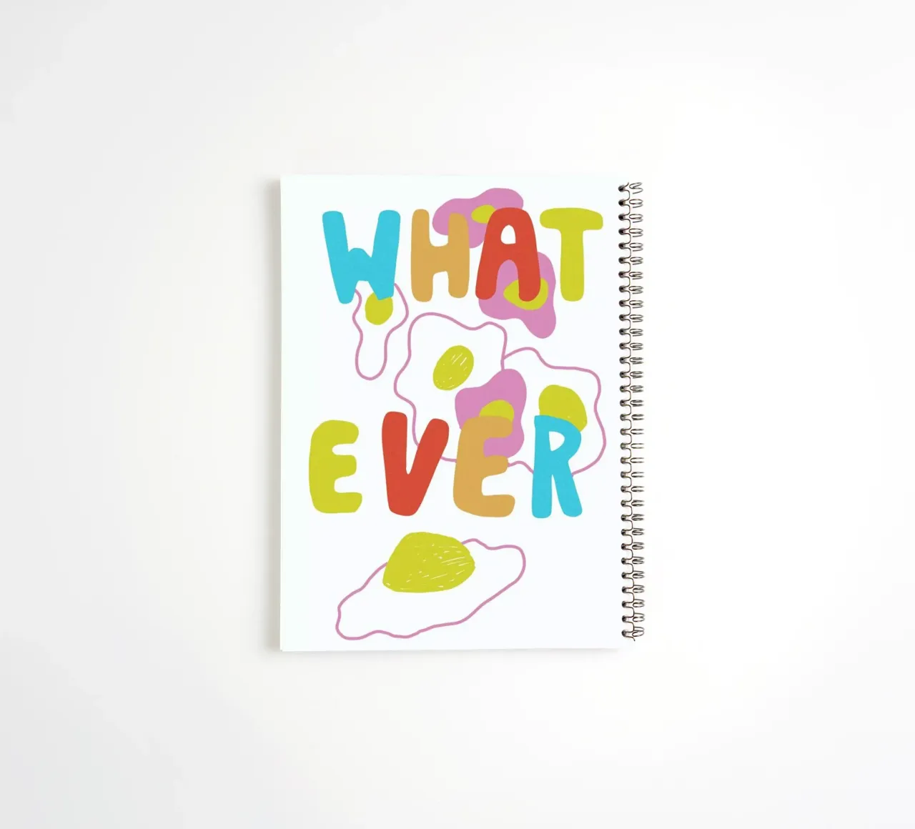 What Ever Eggs Color Pop Food spiral notebook by Vasare Nar