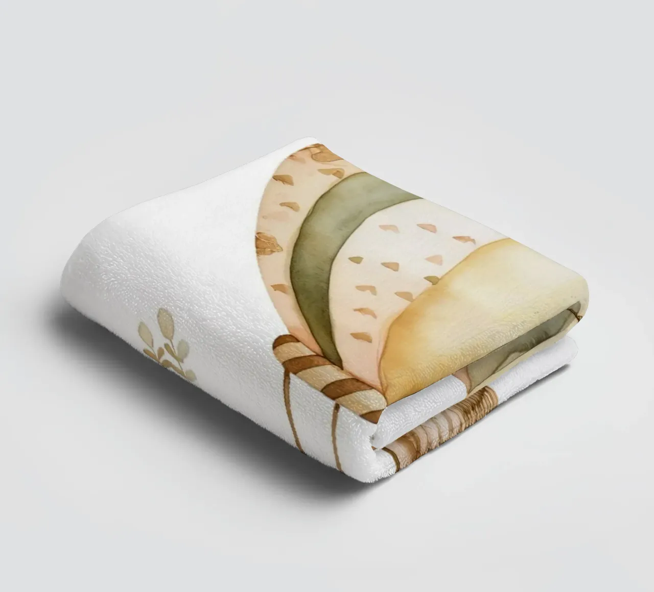 Acquerello con mongolfiera Boho - Decorazione per vivaio avventurosa asciugamano da bagno da ClubArt