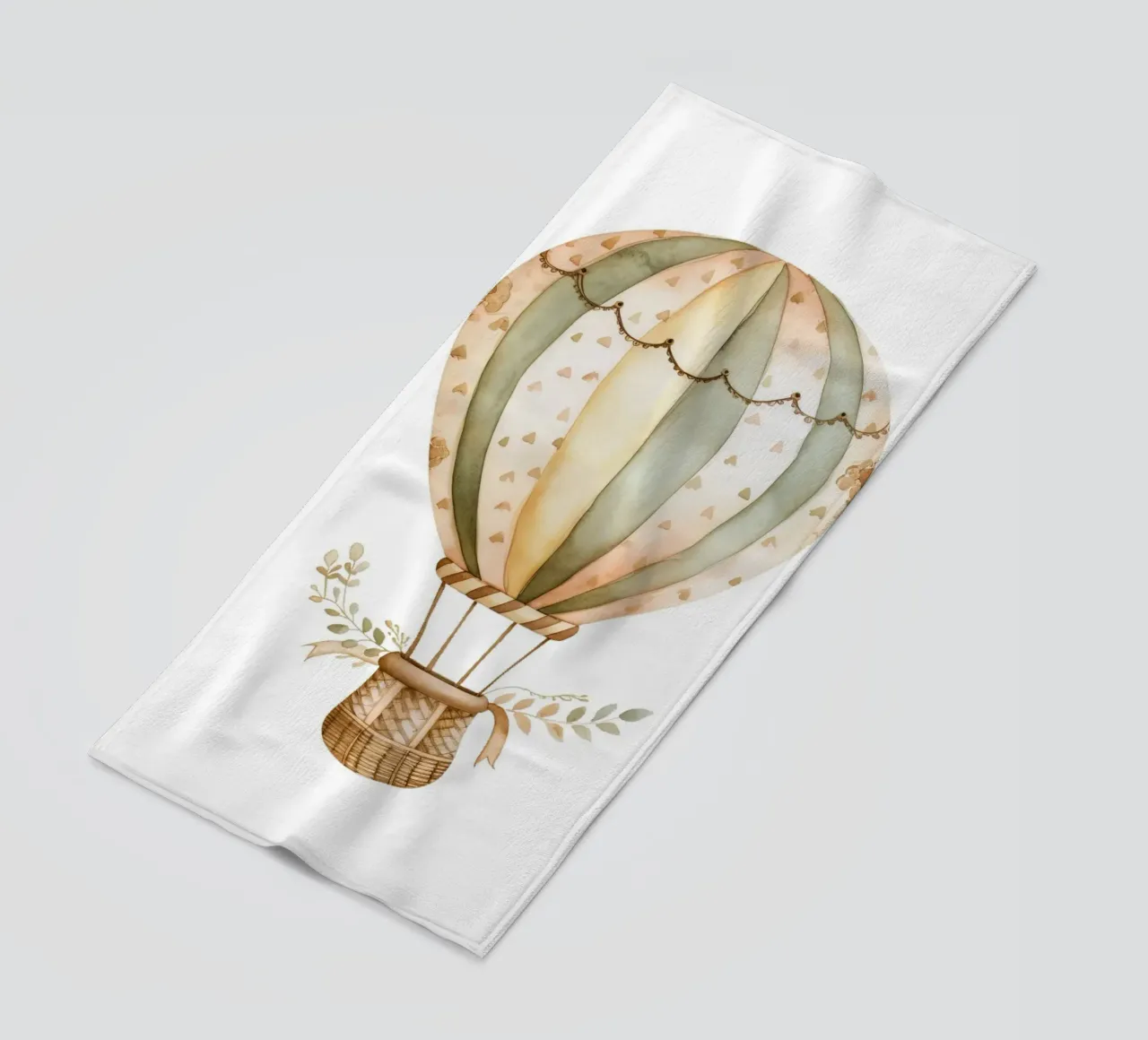 Acquerello con mongolfiera Boho - Decorazione per vivaio avventurosa telo mare da ClubArt