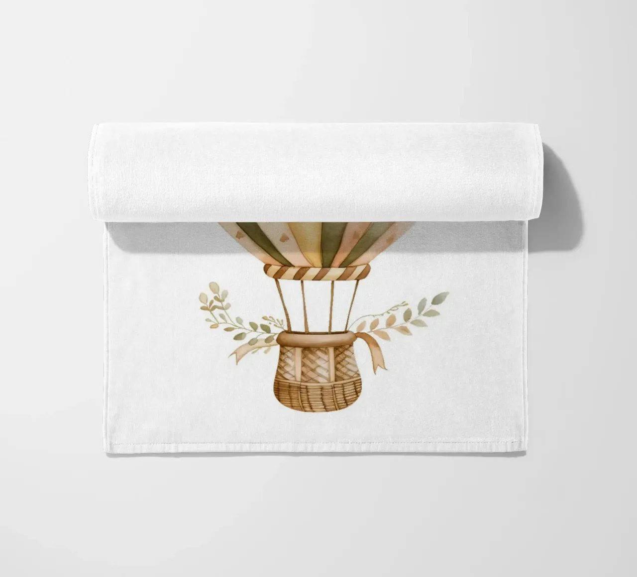 Acquerello con mongolfiera Boho - Decorazione per vivaio avventurosa telo mare da ClubArt