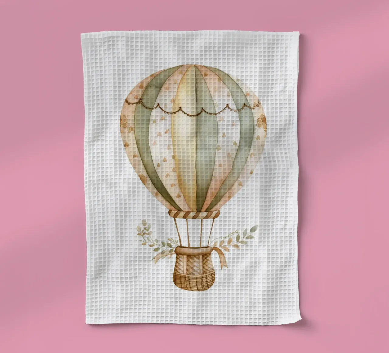 Acquerello con mongolfiera Boho - Decorazione per vivaio avventurosa canovaccio da cucina da ClubArt
