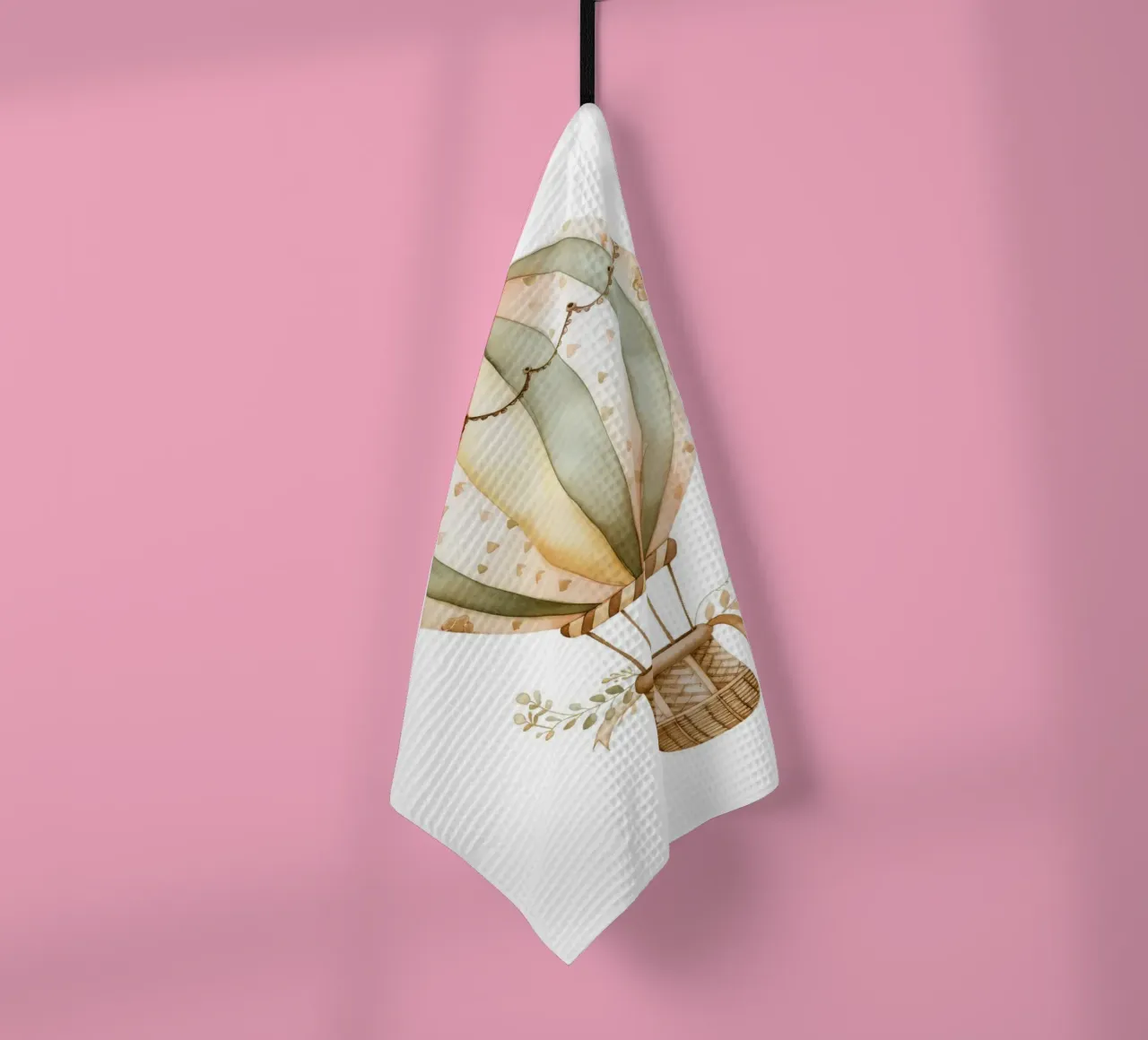 Acquerello con mongolfiera Boho - Decorazione per vivaio avventurosa canovaccio da cucina da ClubArt
