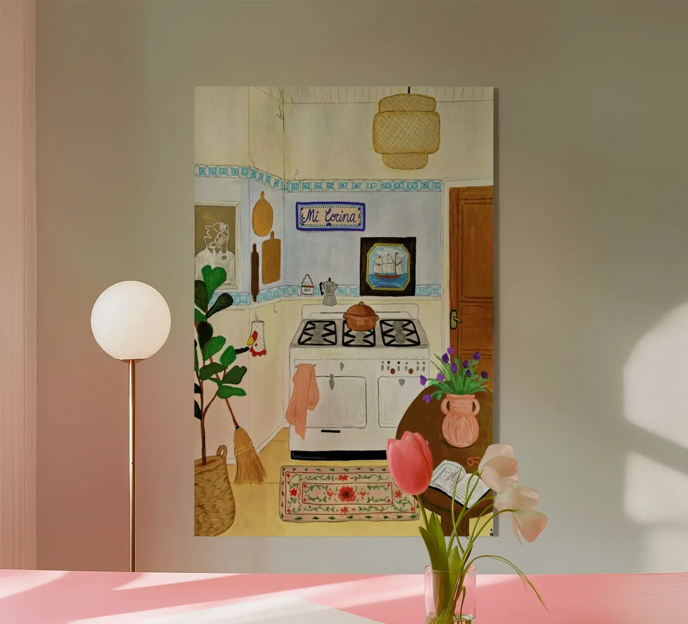 A Simple Kitchen acryl van Paloma Kua
