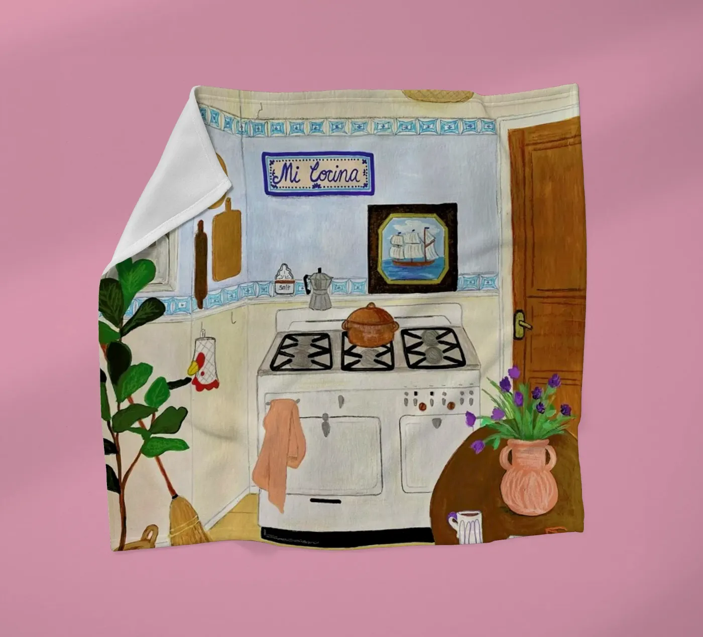 A Simple Kitchen Fleecedecke von Paloma Kua