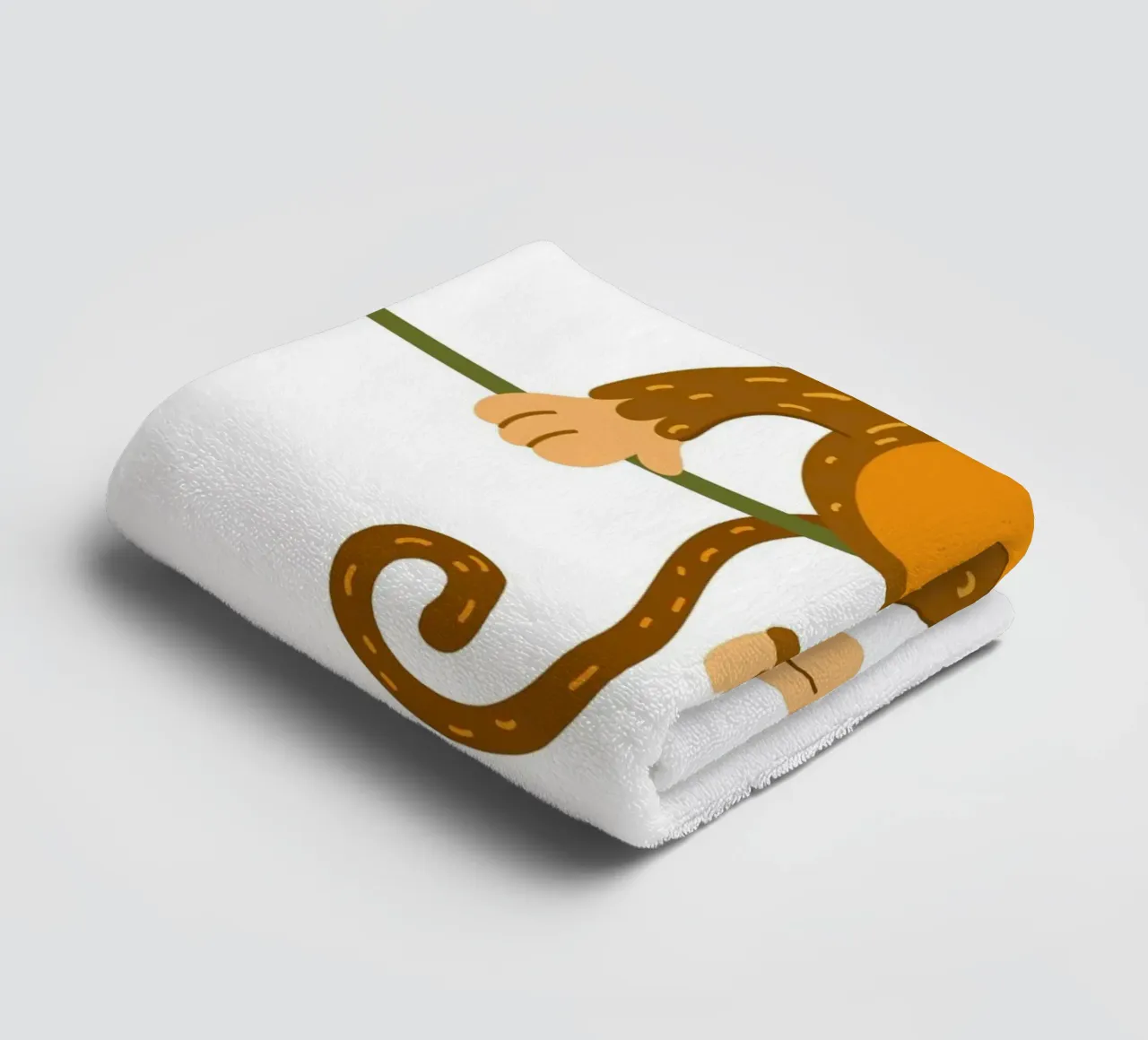Monkey on Vine Art Print - Jungle Nursery Decor serviette de bain de ClubArt