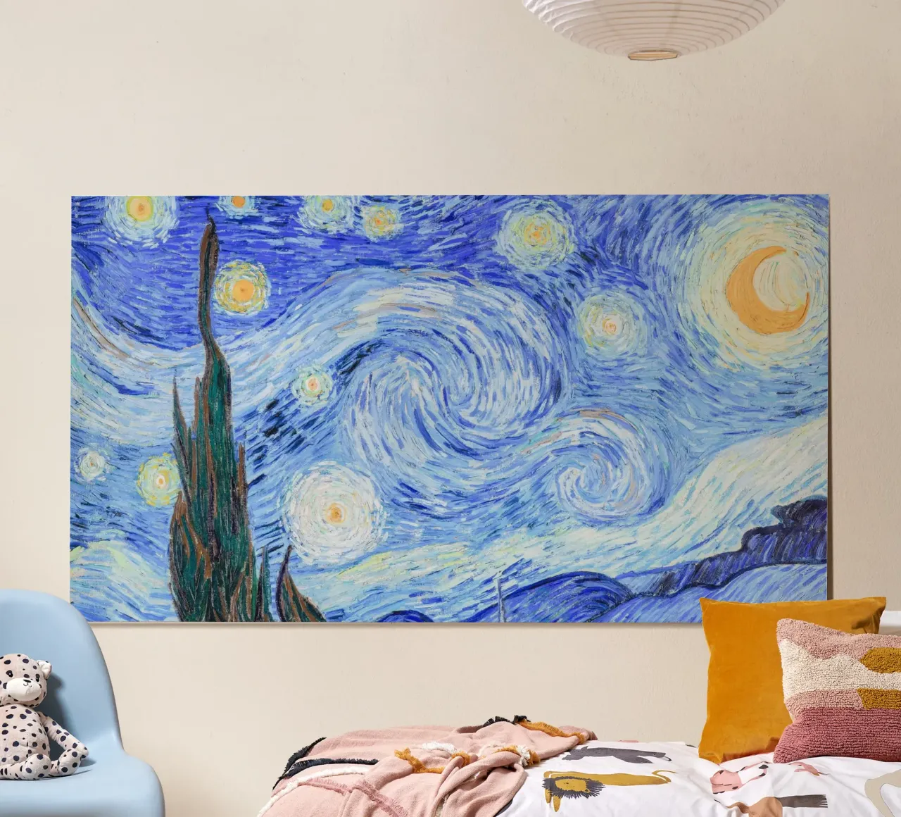 Poster della Notte stellata di Van Gogh - Masterpi del post-impressionismo poster con telaio in alluminio da NorwesClub