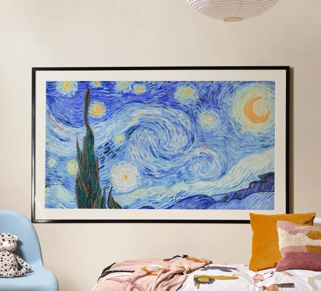 Poster della Notte stellata di Van Gogh - Masterpi del post-impressionismo poster con telaio in alluminio da NorwesClub