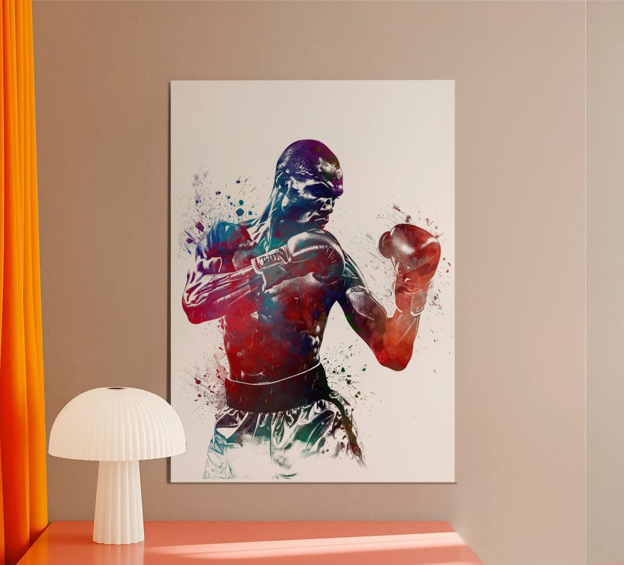 Boxen Sport Kunst weiß Poster von SPORT