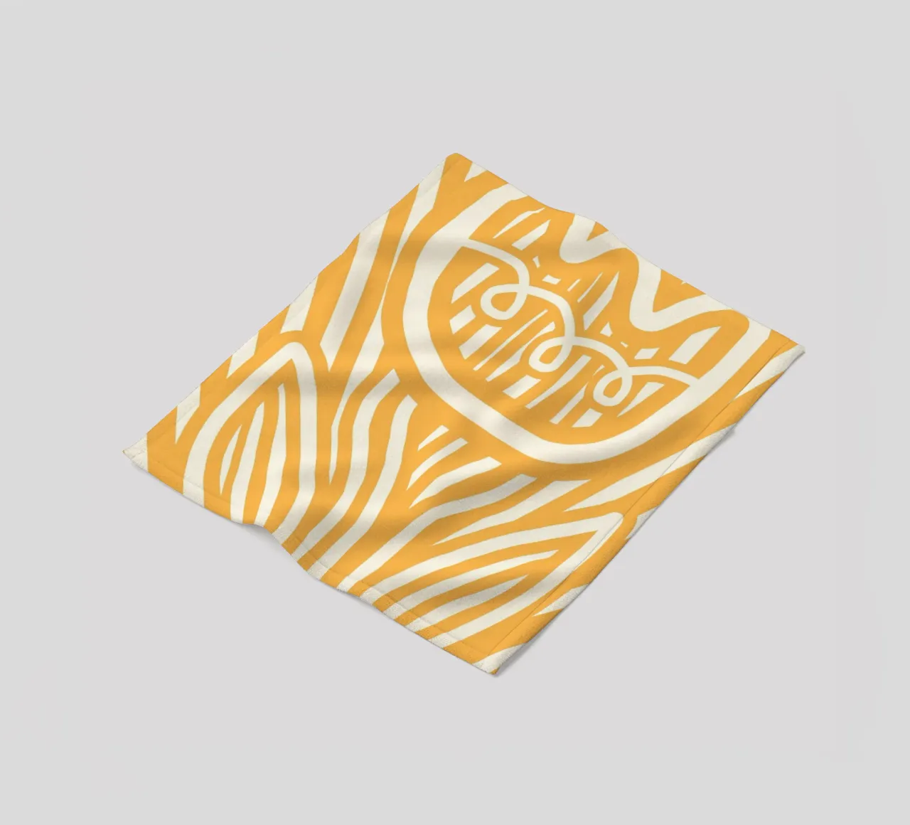 Fiore a strisce gialle 02 coperta in pile da Little Dean
