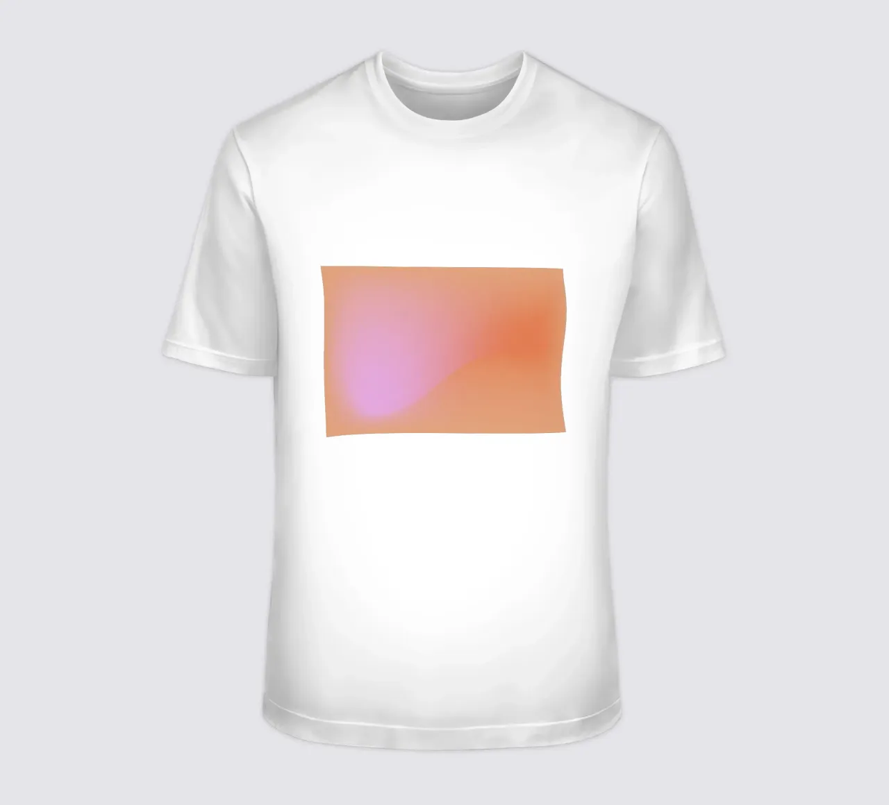 Peach Pink Gradient Aura - Modern Abstract Wall Art Print T-Shirt von NorwesClub