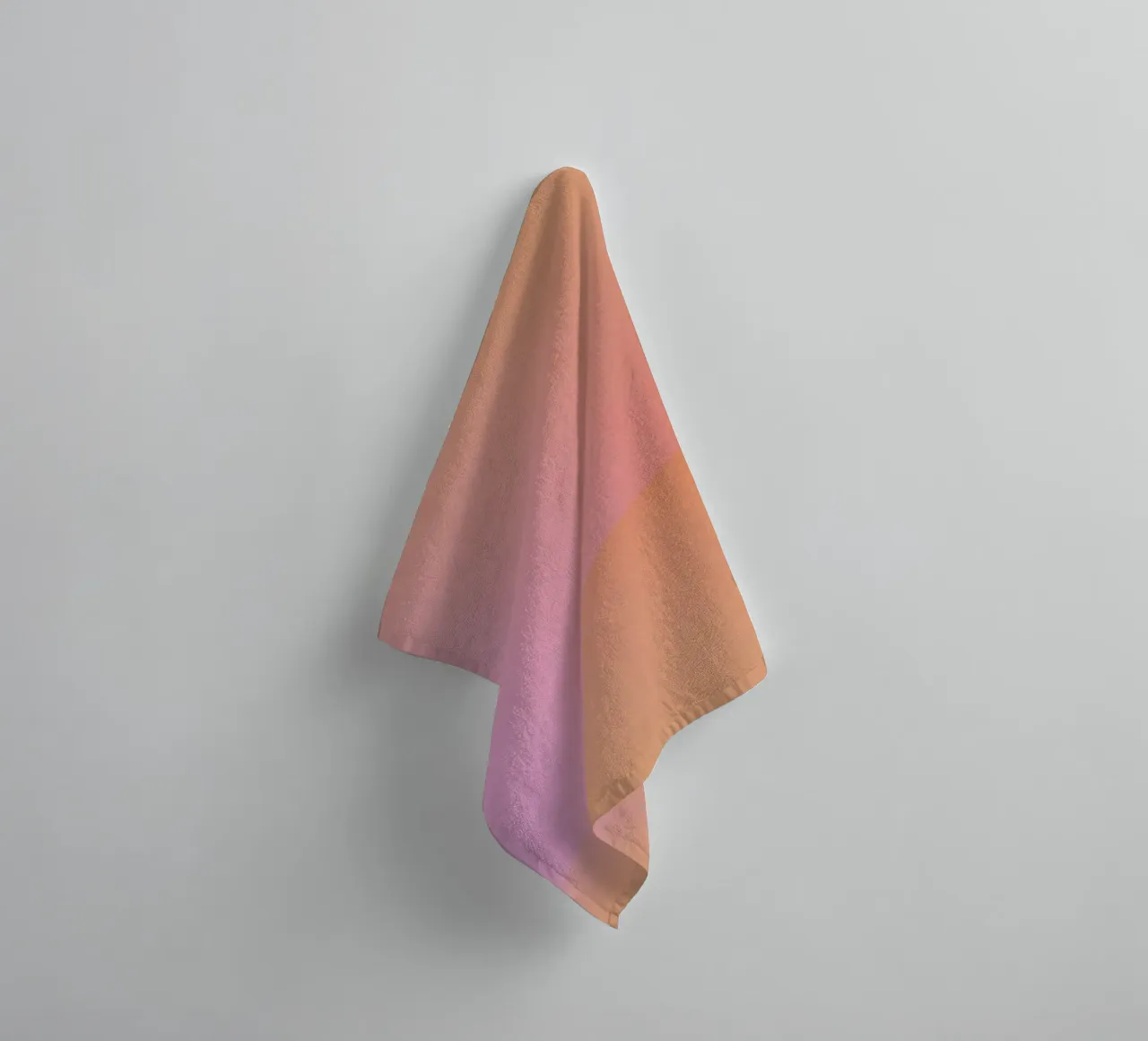 Peach Pink Gradient Aura - Modern Abstract Wall Art Print Handtuch von NorwesClub