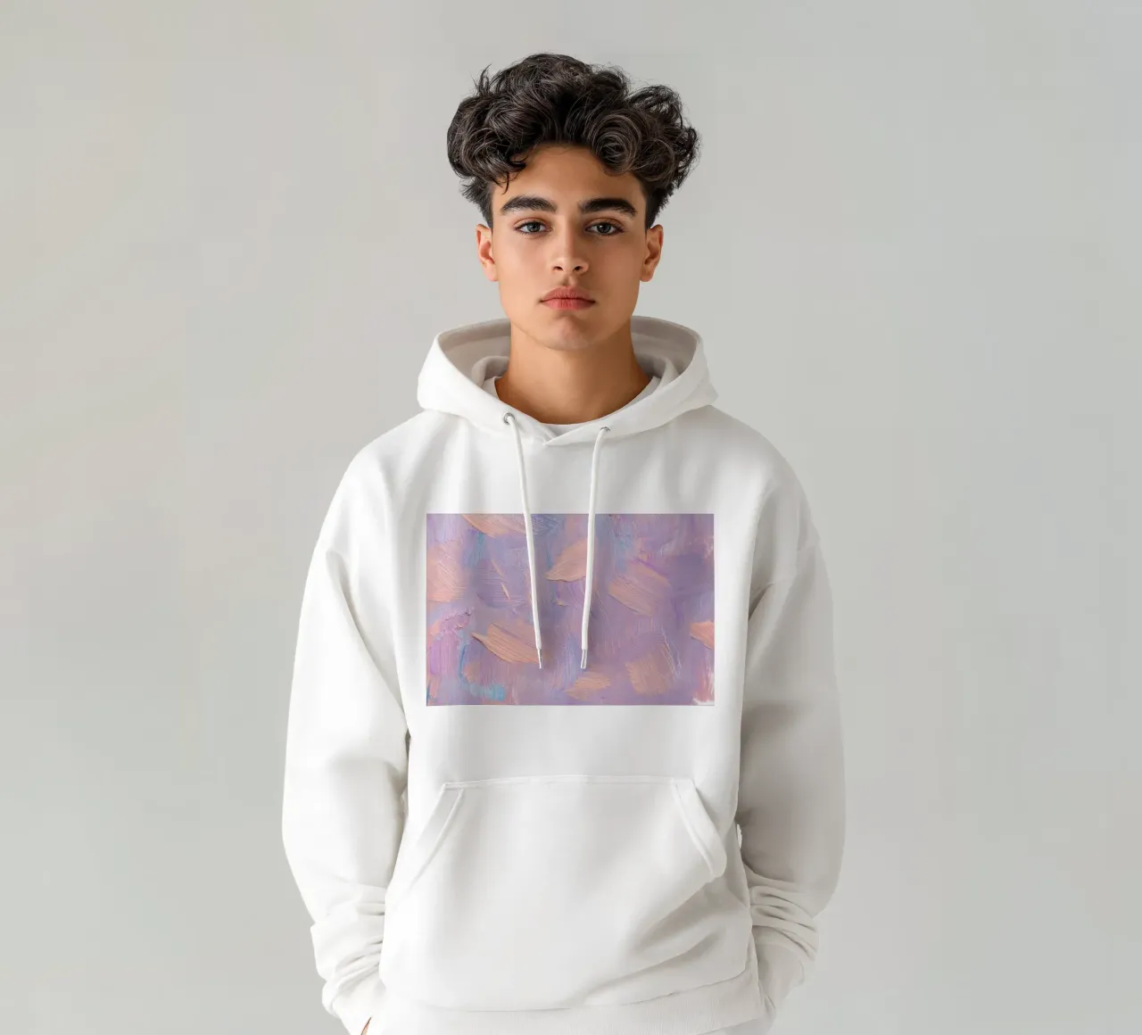 Pastel Brushstrokes Abstract - Textured Modern Art Print sudadera con capucha de NorwesClub