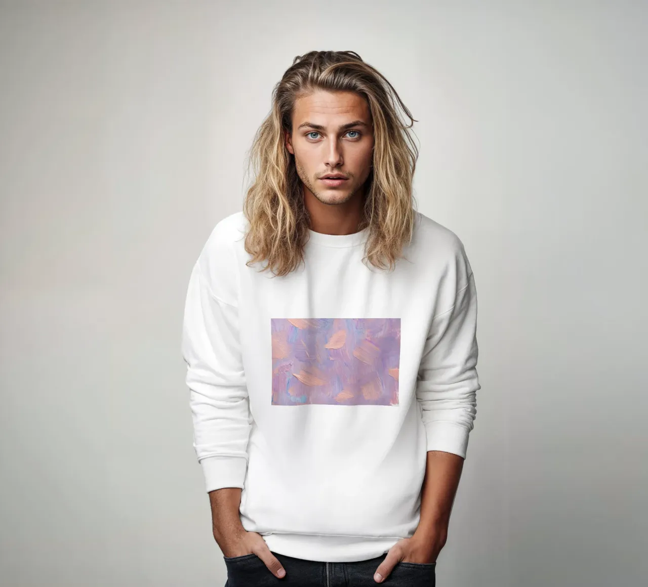 Pastel Brushstrokes Abstract - Textured Modern Art Print sudadera de NorwesClub