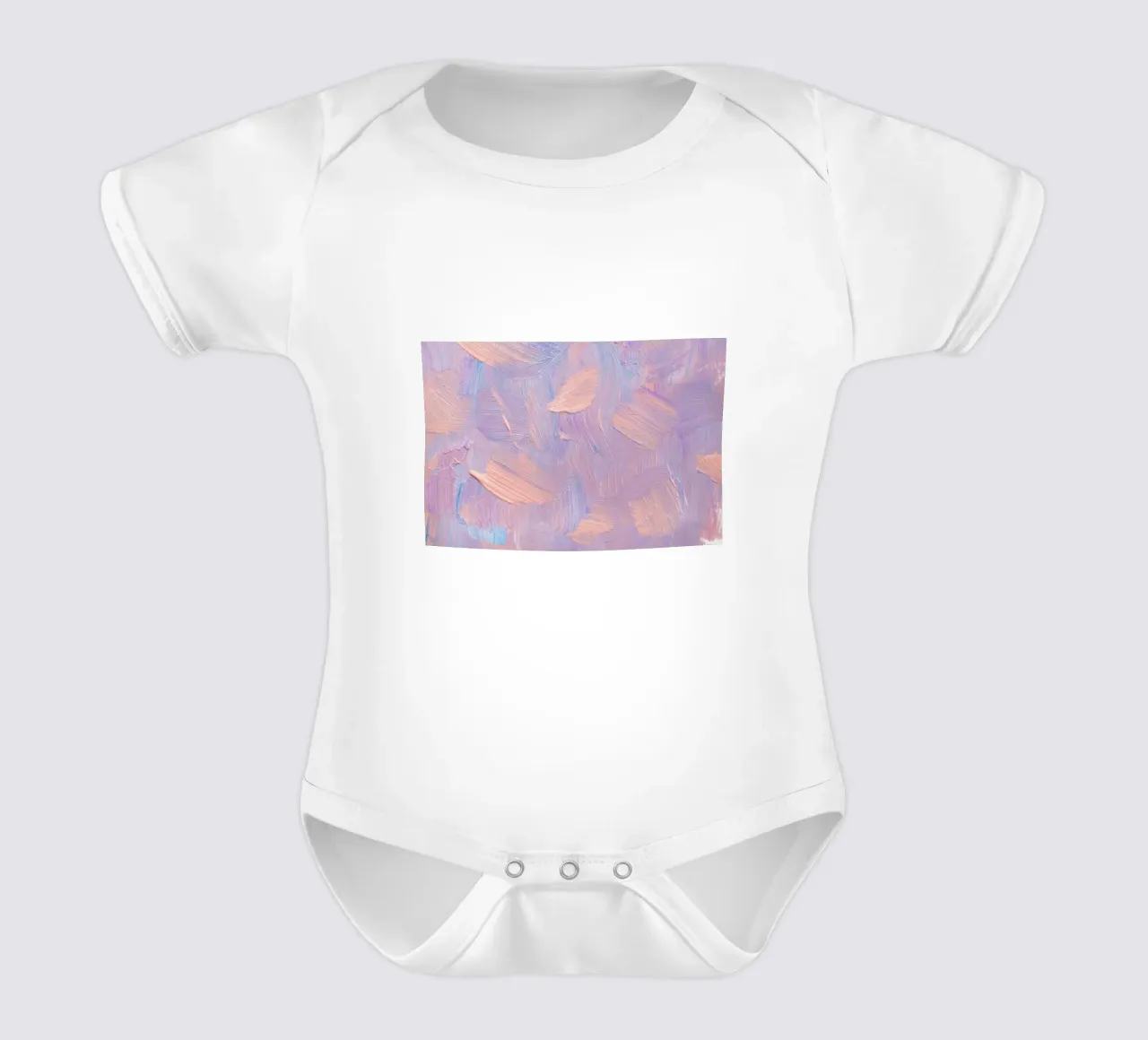 Pastel Brushstrokes Abstract - Textured Modern Art Print body de bebé de NorwesClub