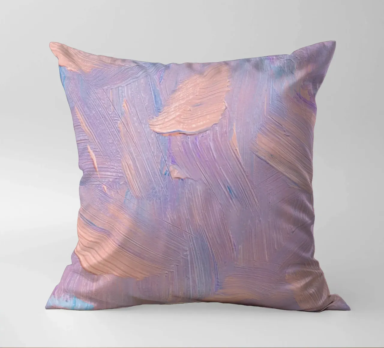 Pastel Brushstrokes Abstract - Textured Modern Art Print decorative cushion by NorwesClub