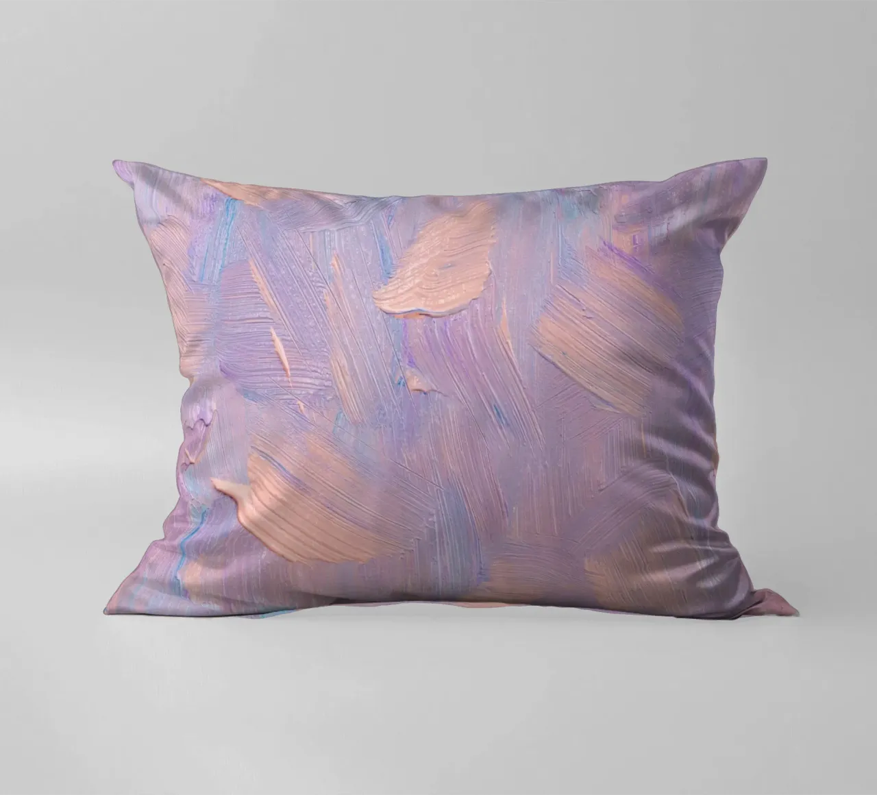 Pastel Brushstrokes Abstract - Textured Modern Art Print decorative cushion by NorwesClub
