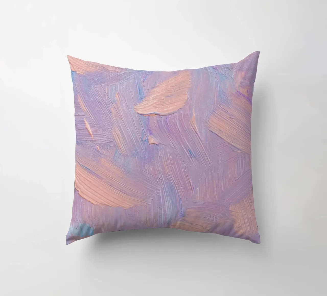 Pastel Brushstrokes Abstract - Textured Modern Art Print decorative cushion by NorwesClub