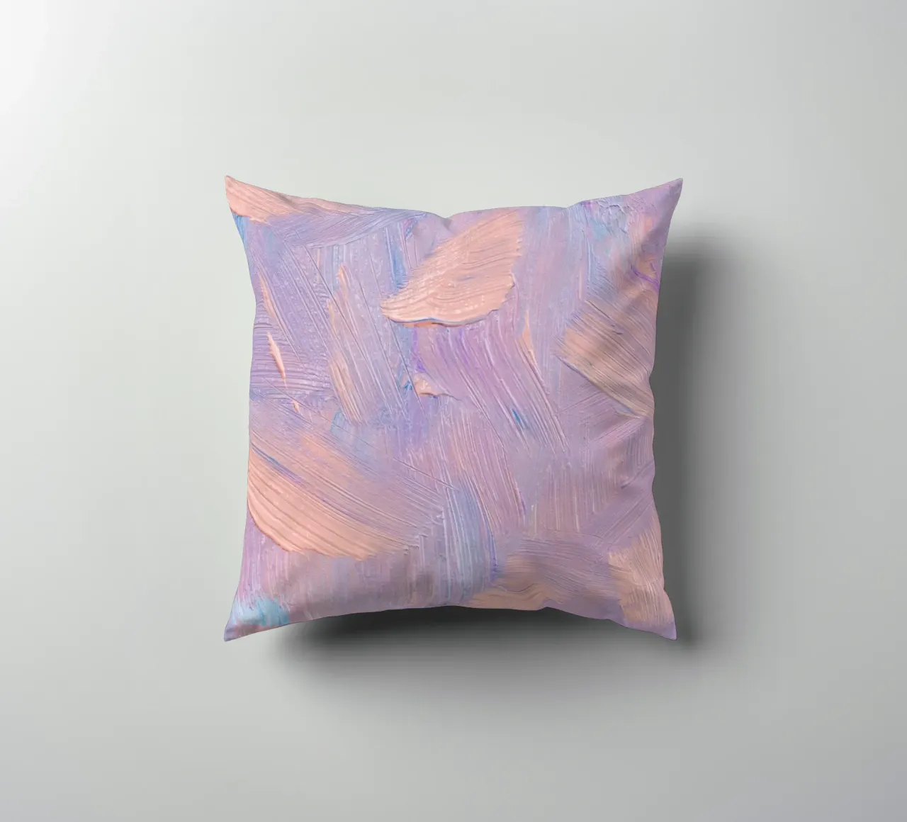 Pastel Brushstrokes Abstract - Textured Modern Art Print decorative cushion by NorwesClub