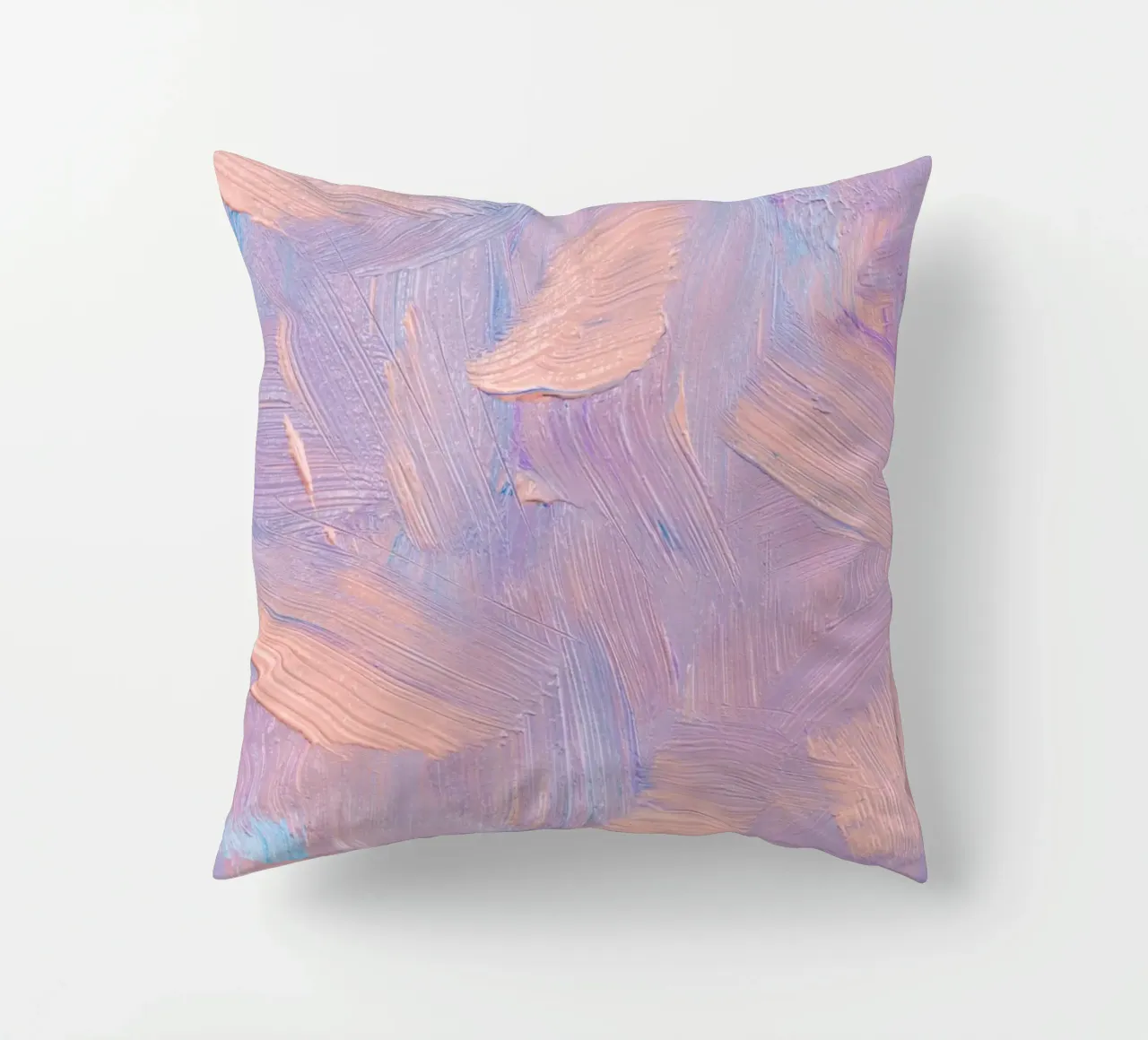 Pastel Brushstrokes Abstract - Textured Modern Art Print decorative cushion by NorwesClub