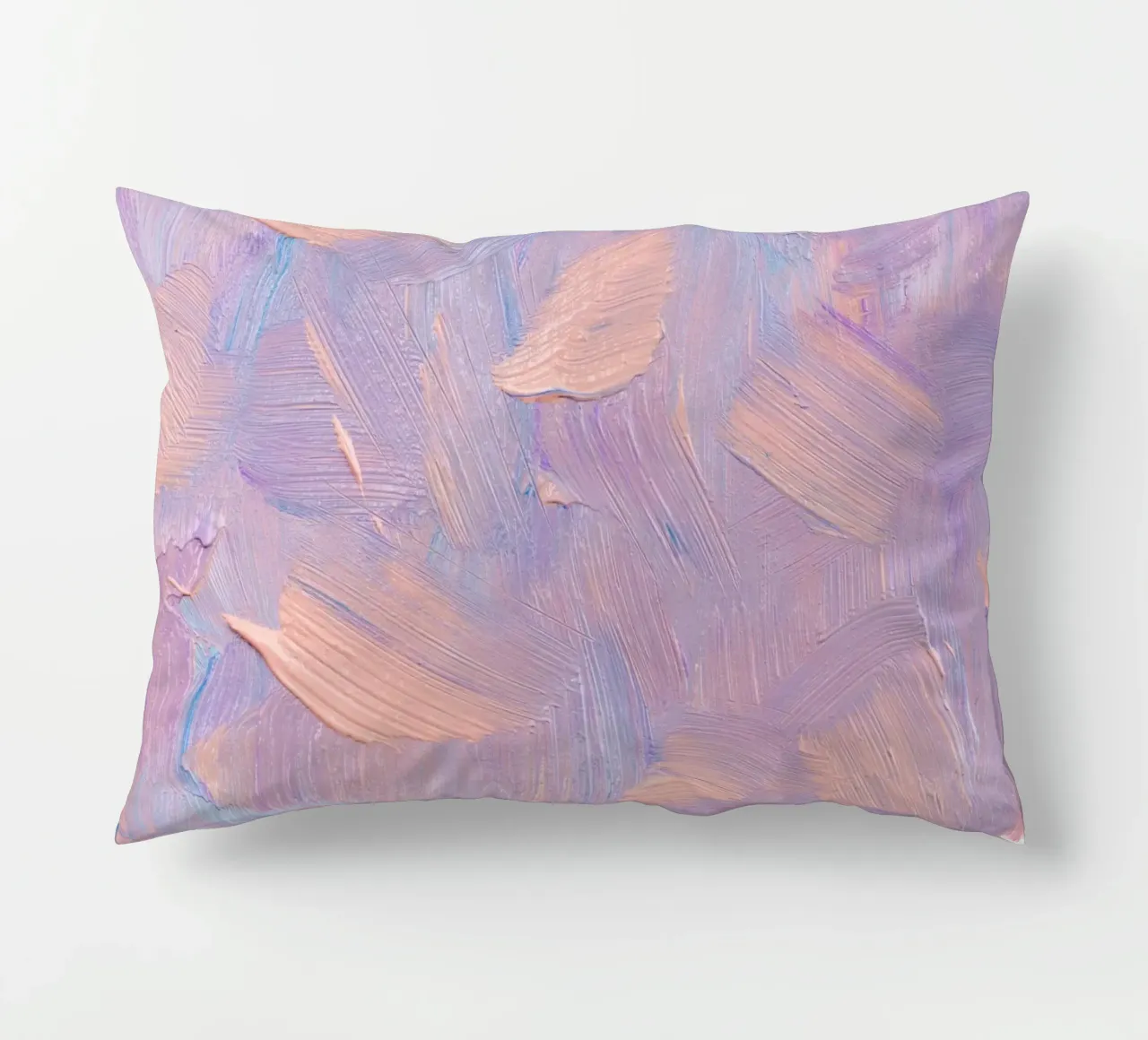 Pastel Brushstrokes Abstract - Textured Modern Art Print decorative cushion by NorwesClub