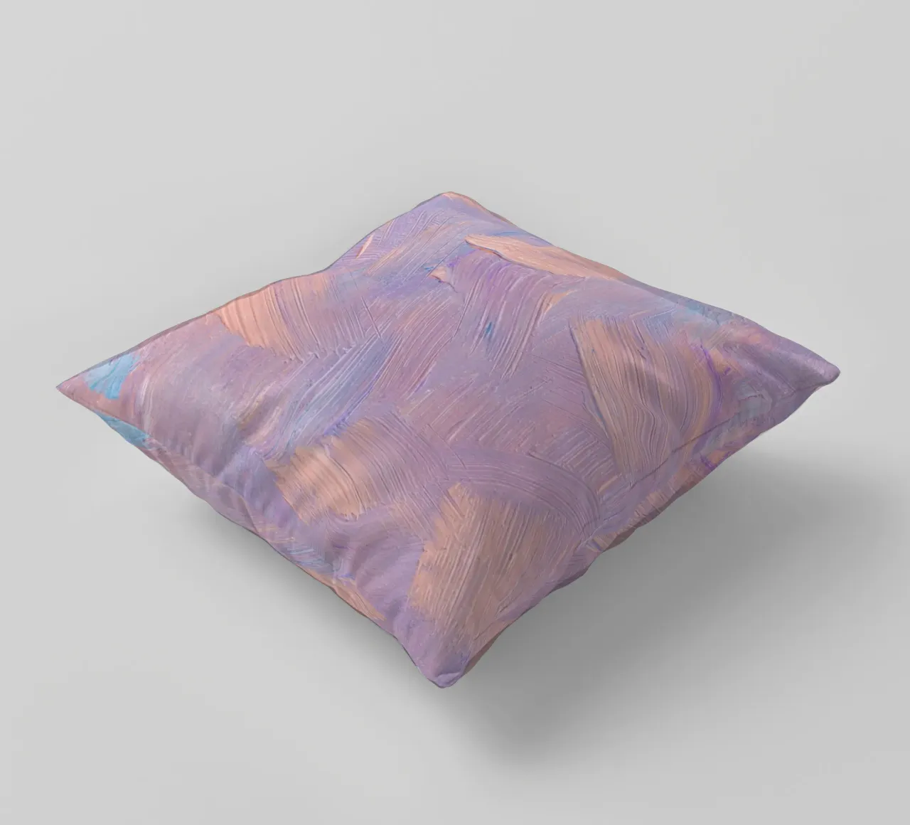 Pastel Brushstrokes Abstract - Textured Modern Art Print decorative cushion by NorwesClub