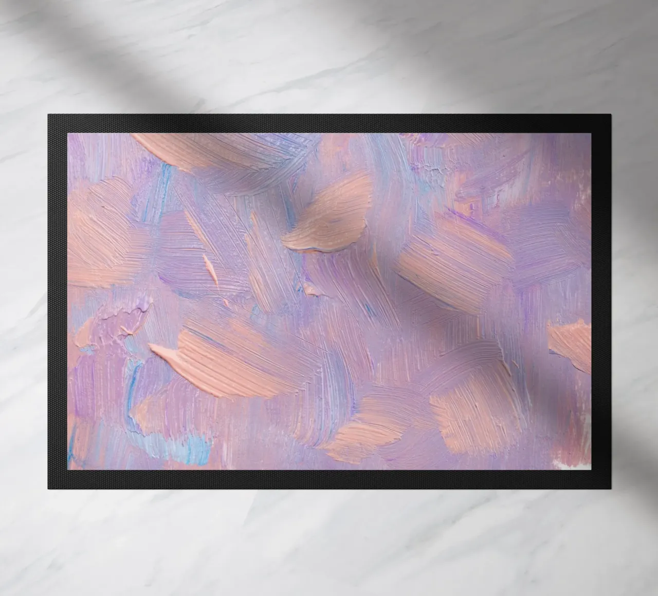 Pastel Brushstrokes Abstract - Textured Modern Art Print felpudo de NorwesClub