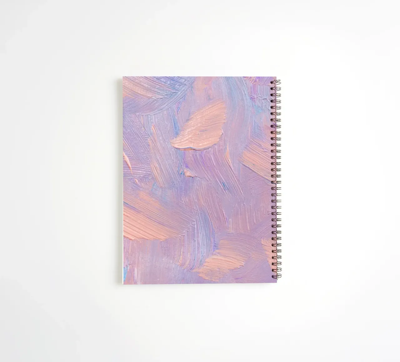 Pastel Brushstrokes Abstract - Textured Modern Art Print spiral notebook by NorwesClub