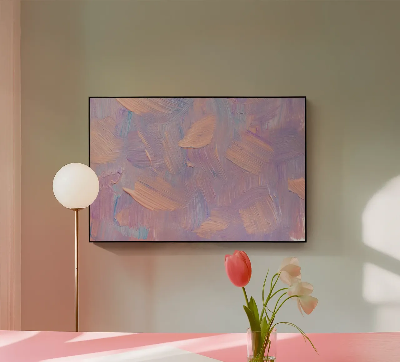 Pastel Brushstrokes Abstract - Textured Modern Art Print metacrilato de NorwesClub