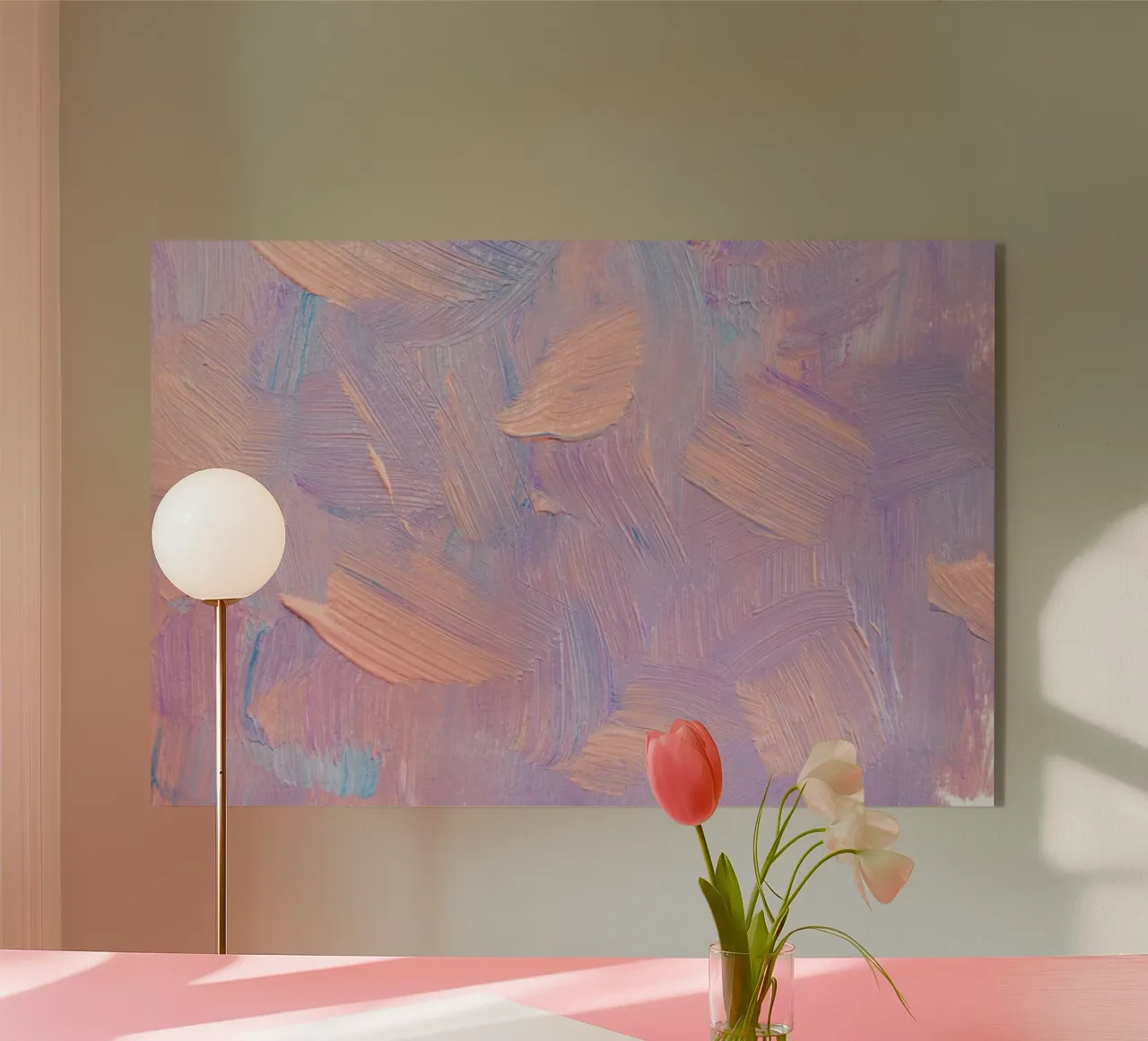 Pastel Brushstrokes Abstract - Textured Modern Art Print metacrilato de NorwesClub