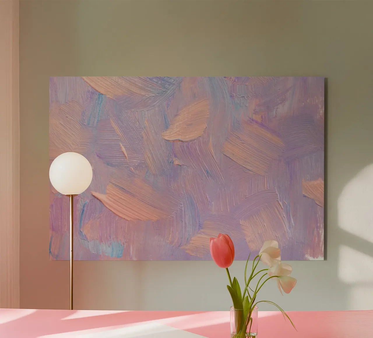 Pastel Brushstrokes Abstract - Textured Modern Art Print placa de forex de NorwesClub